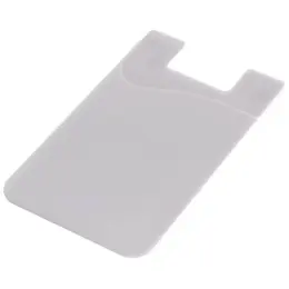 Silicone Cellphone Card Holder White